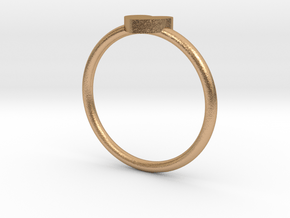 Mini HEART Ring Size 7 V DESIGN LAB in Natural Bronze