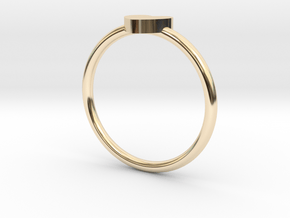 Mini HEART Ring Size 7 V DESIGN LAB in 14K Yellow Gold