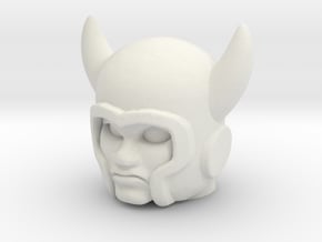 Deevil / Ork Head - Multiscale in White Natural Versatile Plastic: Medium