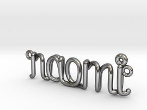 1mm Twisted Wrie Name Necklace in Polished Silver