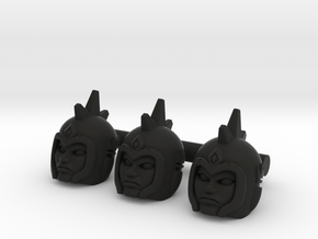 Thor / Aquarius / Gen. Agus Head - Multiscale in Black Premium Versatile Plastic: Extra Small