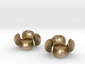Enneper Earrings in Polished Gold Steel
