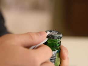 Cheers: Tie Bar Bottle Opener in Polished Nickel Steel