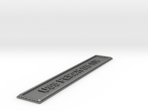 Nameplate USS Perch SS-176 (10 cm) in Natural Silver