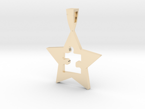 AUTISM STAR in 14K Yellow Gold