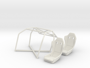 03-C3-89 1989 Corvette Challenge roll cage/seats in White Natural Versatile Plastic