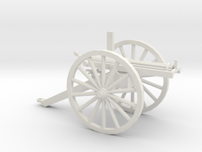 1/48 Scale Civil War Gatling Battery Gun in White Natural Versatile Plastic