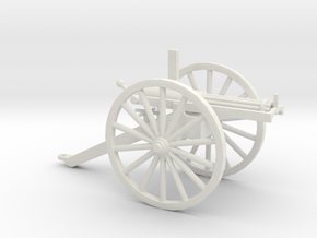 1/72 Scale Civil War Gatling Battery Gun in White Natural Versatile Plastic