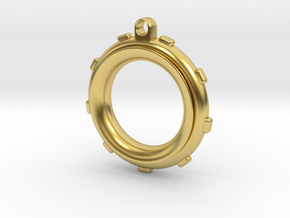 Knot-Aide Fishing Ring in Polished Brass (Interlocking Parts): Extra Small