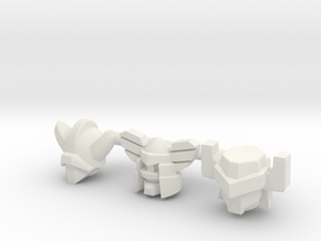 Acroyear Heads - Multiscale in White Natural Versatile Plastic: d3