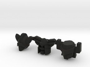 Acroyear Heads - Multiscale in Black Premium Versatile Plastic: d3