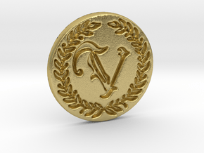 Persona 5 Velvet Room Pin in Natural Brass