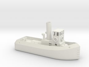 N gauge Steam Tug in White Natural Versatile Plastic