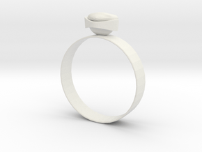 GoldRing version3 "Heart" 5mm in White Natural Versatile Plastic