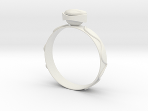 GoldRing version 3a "Heart"  in White Natural Versatile Plastic