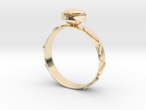 GoldRing version 3a "Heart"  in 14K Yellow Gold