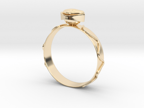 GoldRing version 3a "Heart"  in 14k Gold Plated Brass