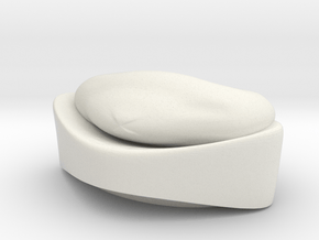 Ring Pendant Neck "Heart" in White Natural Versatile Plastic