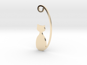 Cat pendant in 14k Gold Plated Brass