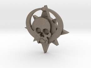 Skull symbol (small) in Matte Bronzed-Silver Steel