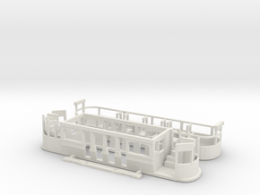 Eastbourne Tramway Car 7 in White Natural Versatile Plastic
