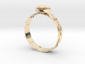 GoldRing MANYHOLES in 14k Gold Plated Brass