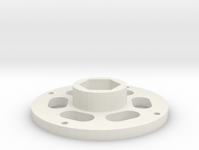 1.9 12mm rim hub in White Natural Versatile Plastic: 1:10