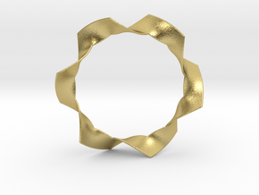 Folded Hexagram in Natural Brass: Small