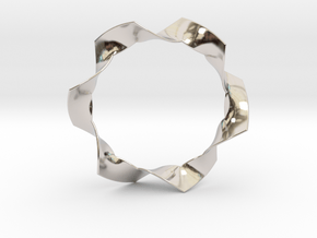 Folded Hexagram in Rhodium Plated Brass: Small