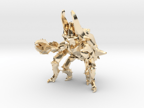 Pacific Rim Onibaba Kaiju Monster Miniature in 14k Gold Plated Brass