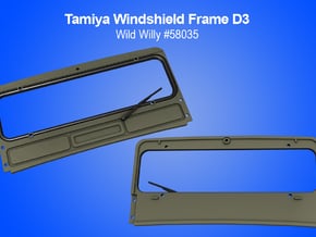 Tamiya RC Windshield Frame for Wild Willy in Tan Fine Detail Plastic