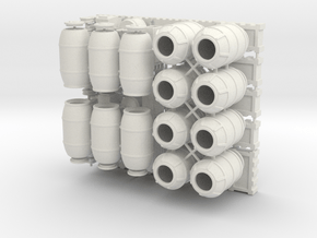 DeAgo Falcon 1/43 Cargo Barrels Boxes & crates in White Natural Versatile Plastic