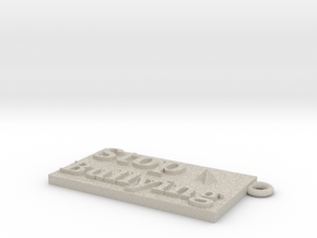 Stop Bullying Keychain in Natural Sandstone