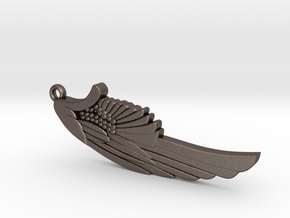 Wing in Polished Bronzed-Silver Steel