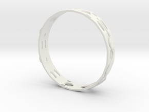 Ring , Ear Ring ,  Pendant on Neck ,  SET Number3 in White Natural Versatile Plastic