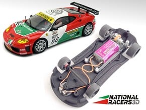 3D Chassis - SCX Ferrari 360 GTC (Combo) in Black PA12