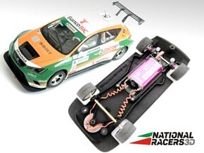 3D Chassis - SCX Seat Leon CUP Racer (Combo) in Black Natural Versatile Plastic