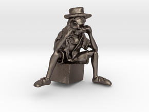 Street Harmony - Sculpted in Virtual Reality in Polished Bronzed-Silver Steel