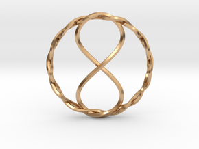 Infinity Pendant in Polished Bronze