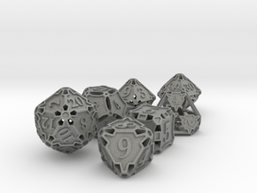 Large Premier Dice Set with Decader in Gray PA12