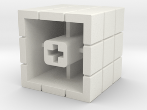 Artisan Cherry keycap Rubiks Cube in White Natural Versatile Plastic