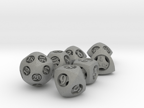 Overstuffed Dice Set with Decader in Gray PA12