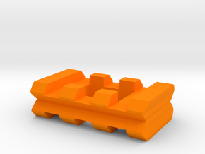 Back-to-Back Weaver Rails Adapter (3 Slots 0.405"  in Orange Processed Versatile Plastic