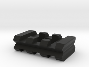 Back-to-Back Weaver Rails Adapter (3 Slots 0.405"  in Black Premium Versatile Plastic