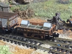 Pig Coil (ex pig iron) open wagon. in Tan Fine Detail Plastic