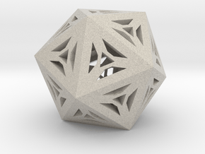 Decorative Icosahedron in Natural Sandstone