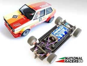 3D Chassis - Spirit VW Golf I (Inline) in Black PA12