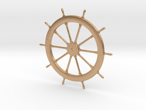 Schooner Zodiac Small Metal Steering Wheel in Natural Bronze