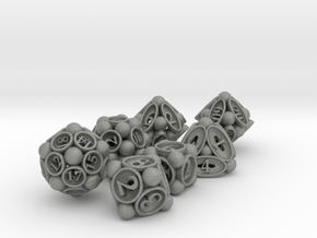 Spore Dice Set with Decader in Gray PA12
