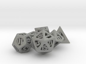 Thoroughly Modern Dice Set in Gray PA12